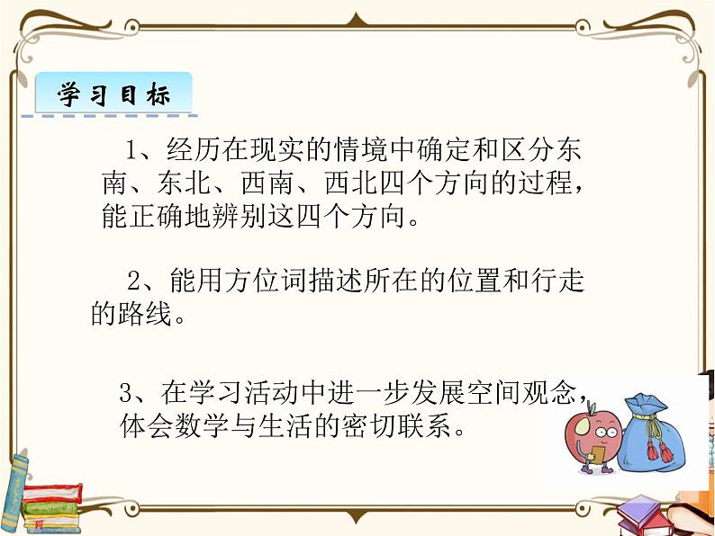 苏教版数学 二年级下册课件PPT：3.2 认识东南、东北、西南、西北第2页