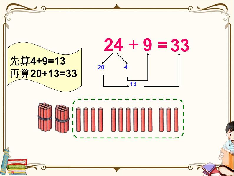 苏教版数学 一年级下册PPT课件：  6.1 口算两位数加一位数（进位）07