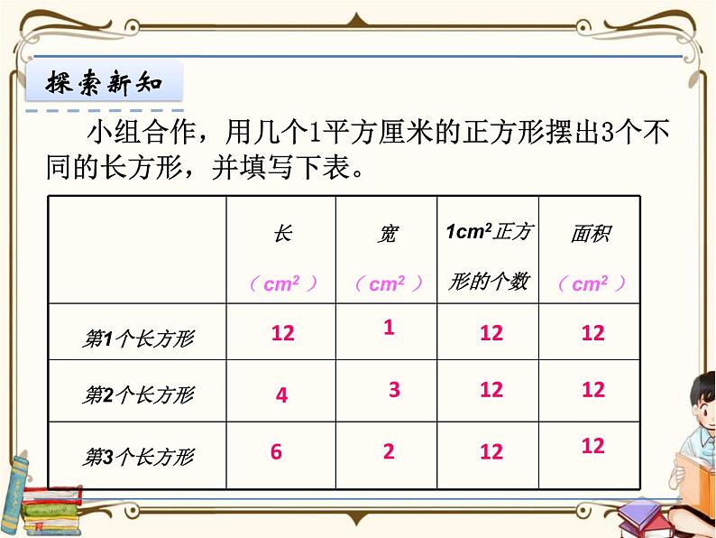 苏教版数学三年级下册PPT课件：第3课时 长方形和正方形的面积计算05