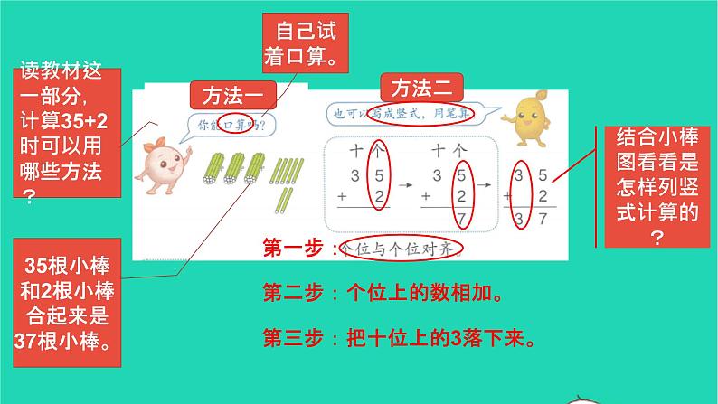 2021二年级数学上册第2单元100以内的加法和减法二第1课时不进位加法预习课件新人教版第5页