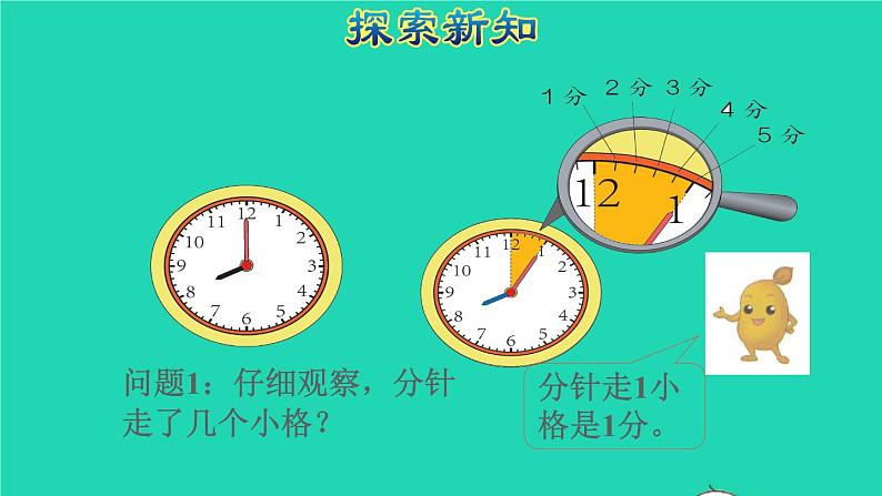 2021二年级数学上册第7单元认识时间第1课时认识时和分授课课件新人教版第5页