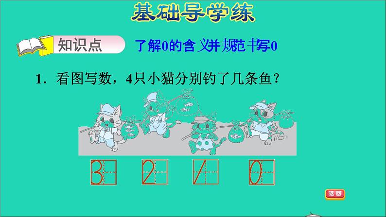 2021一年级数学上册二10以内数的认识第3课时认识0习题课件冀教版03