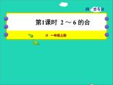 2021一年級數(shù)學(xué)上冊四合與分第1課時2_6的合授課課件冀教版