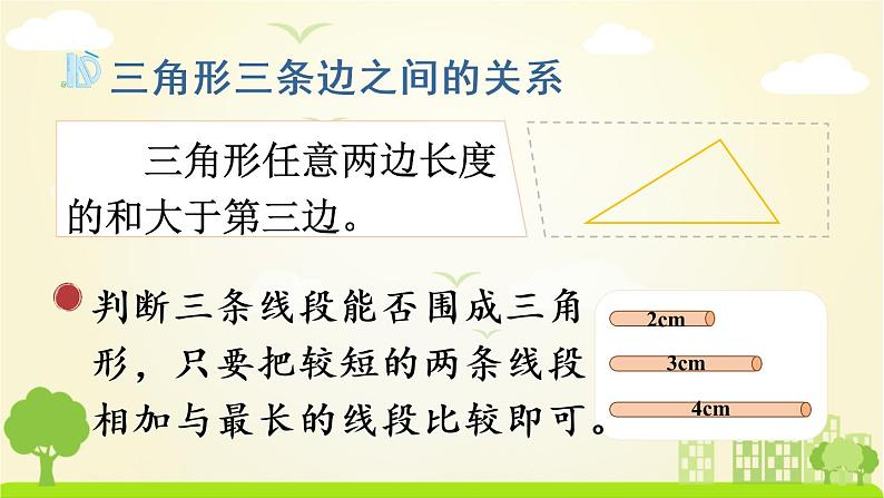 苏教数学四年级下册 七 三角形、平行四边形和梯形  整理与练习 PPT课件第4页