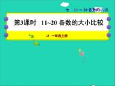 2021一年級數(shù)學上冊七11_20各數(shù)的認識第3課時11_20各數(shù)的大小比較授課課件冀教版