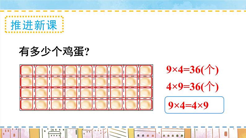 西师大版四下数学2.2《乘法运算律及简便运算》第一课时 乘法交换律和结合律课件PPT第3页