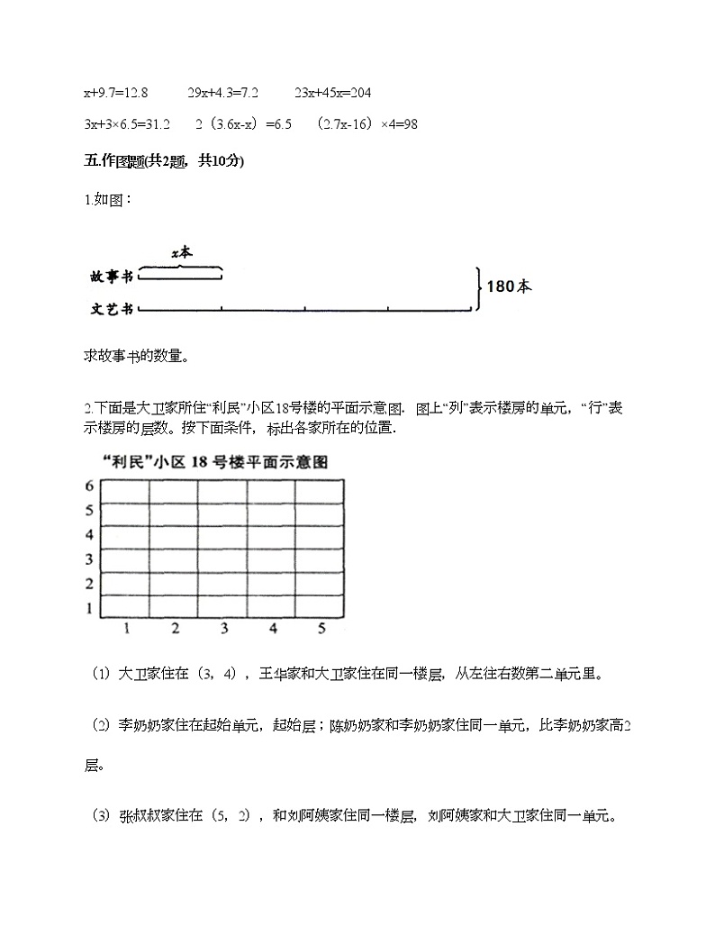 人教版五年级上册数学期末测试卷加下载答案第3页