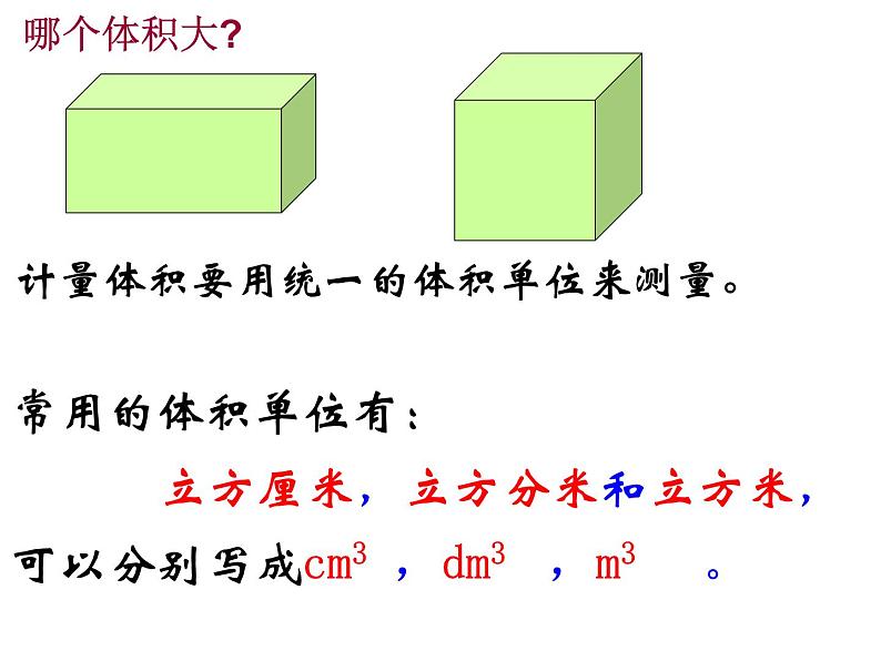 人教版五年级数学下册 3.3.1 体积和体积单位（3）课件PPT第7页