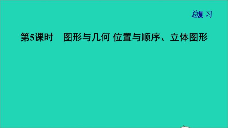 2021一年级数学上册总复习第5课时图形与几何位置与顺序立体图形课件北师大版01