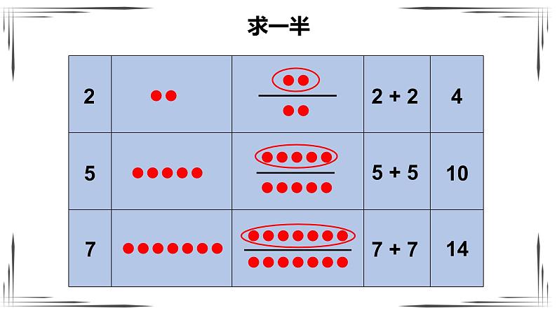 加倍与一半-2021-2022学年数学一年级上册-沪教版课件(共15张PPT)05