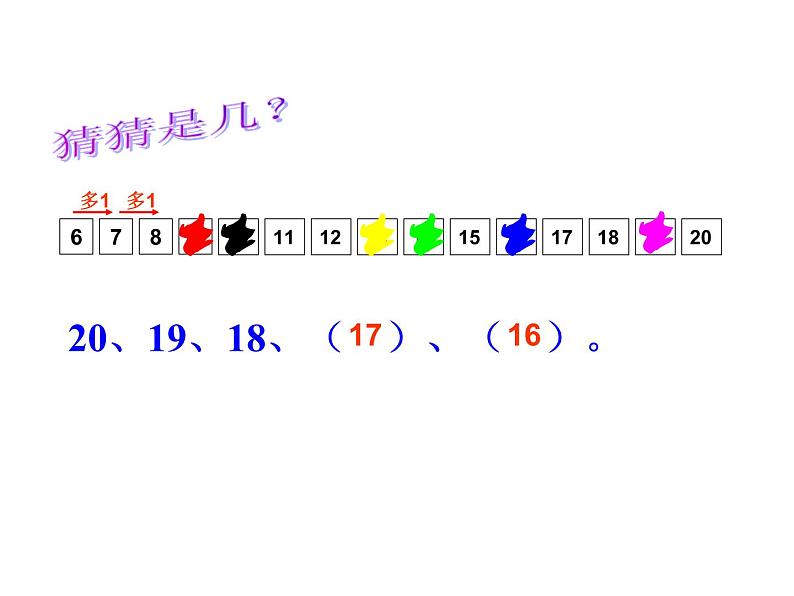 沪教版一年级上：3.3 20以内数的排列 课件（23张PPT）第3页