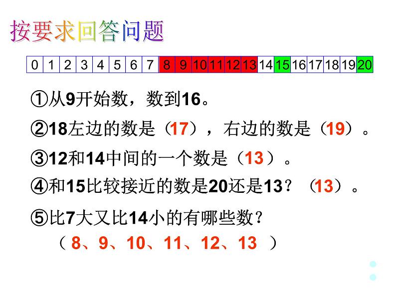 沪教版一年级上：3.3 20以内数的排列 课件（23张PPT）第8页