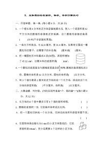 人教版六年级下册数学 方法技能提升卷 8．立体图形的表面积、体积、容积计算技巧