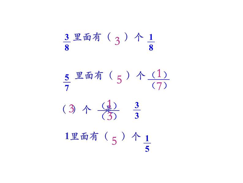 人教版五年级数学下册 第4单元 分数的意义和性质 第2课时《真分数和假分数4》课件PPT第2页