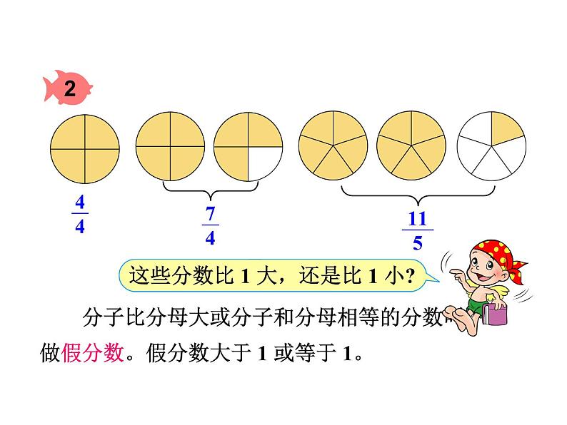 人教版五年级数学下册 第4单元 分数的意义和性质 第2课时《真分数和假分数4》课件PPT第4页