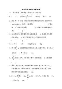 人教版六年级下册数学 数与代数专项复习检测卷