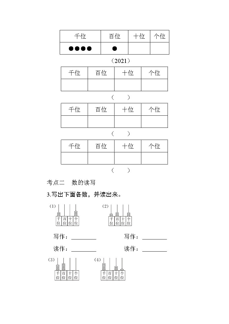 人教版小学数学二下 专项测评1 数与代数（含答案）第2页