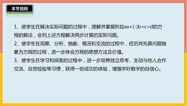 1.9列形如ax (-)b×c=d的方程解决实际问题（课件）-2021-2022学年数学五年级下册第3页