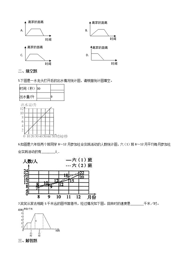 五年级下册数学一课一练-3.17运行图 浙教版（含答案）第2页