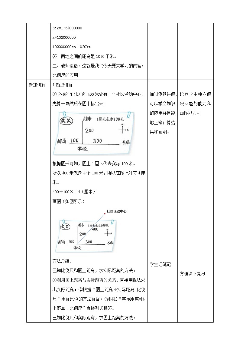 2.5 比例尺的应用  教案第2页
