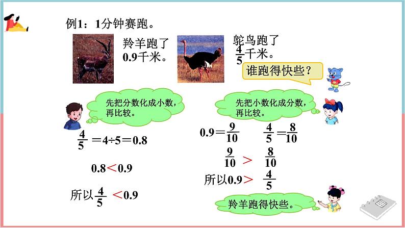 冀教版数学五下 第二单元 《异分母分数加减法》第3课时 分数和小数互化课件PPT第3页