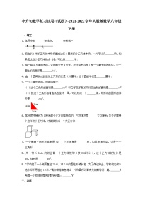 小升初数学复习试卷（试题）-2021-2022学年人教版数学六年级下册（8）(含答案）