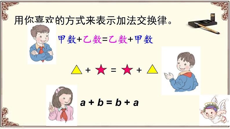 人教版四年级数学下册 3.1 加法运算定律（1）课件PPT第4页