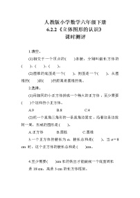 小学数学人教版六年级下册6 整理与复习2 图形与几何图形的认识与测量练习