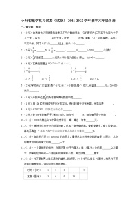 小升初数学复习试卷（试题）-2021-2022学年数学六年级下册1(含答案）