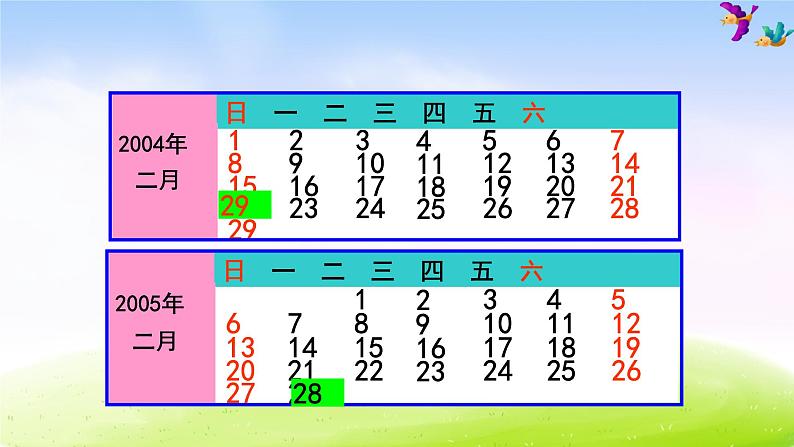 苏教版三年级下册数学《认识平年、闰年》课件PPT02