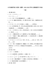 小升初数学复习试卷（试题）-2021-2022学年人教版数学六年级下册（7）(含答案）