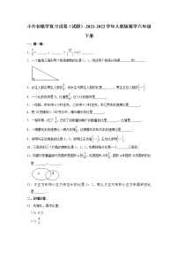 小升初数学复习试卷（试题）-2021-2022学年人教版数学六年级下册（4）(含答案）