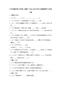 小升初数学复习试卷（试题）-2021-2022学年人教版数学六年级下册（3）(含答案）