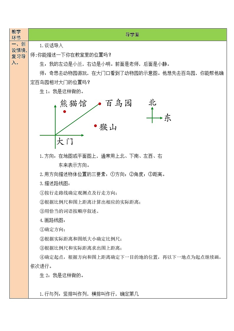 北师大版数学六下总复习 《图形与几何》图形与位置 课件+教案+素材02