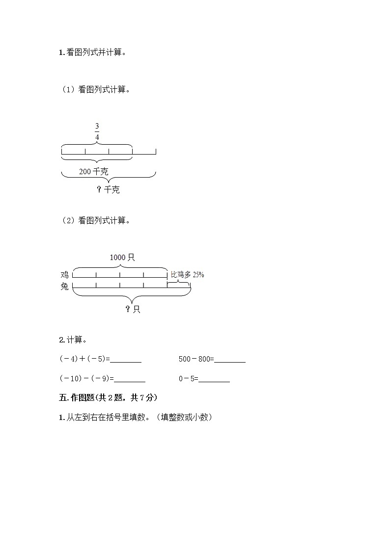 人教版六年级下册数学期中测试卷及完整答案（精品）第3页