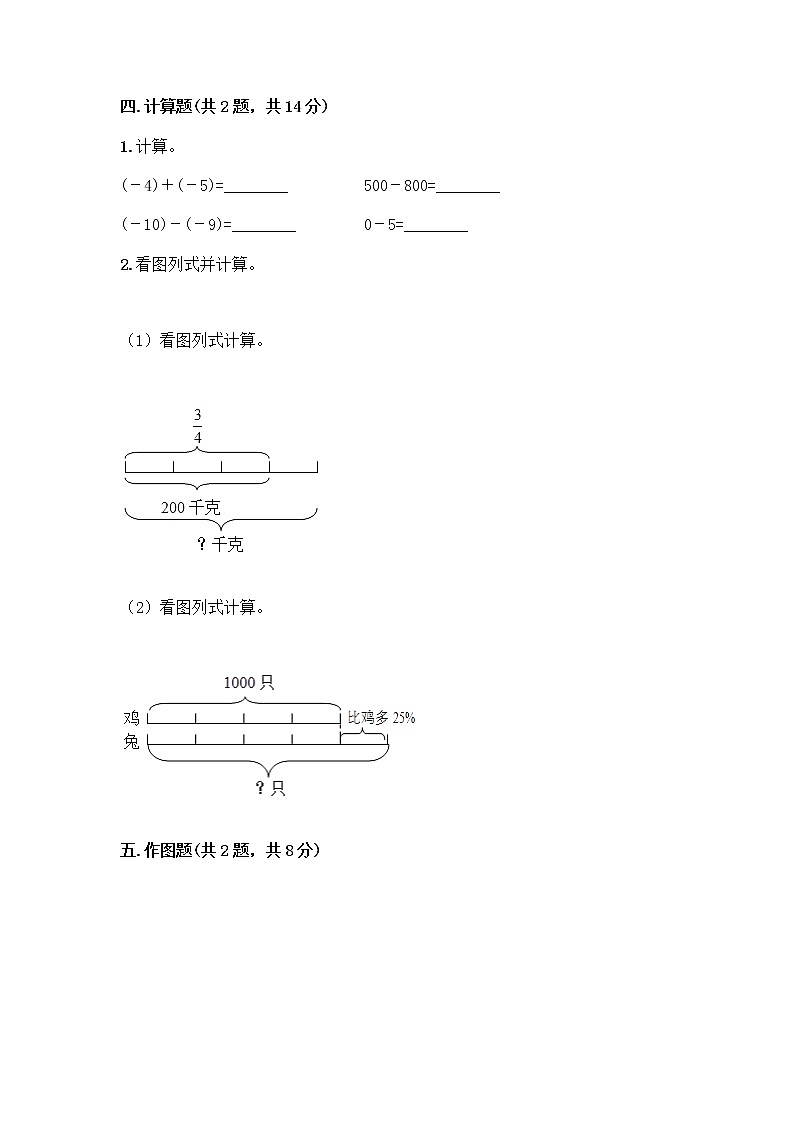 人教版六年级下册数学期中测试卷附完整答案（名师系列）第3页