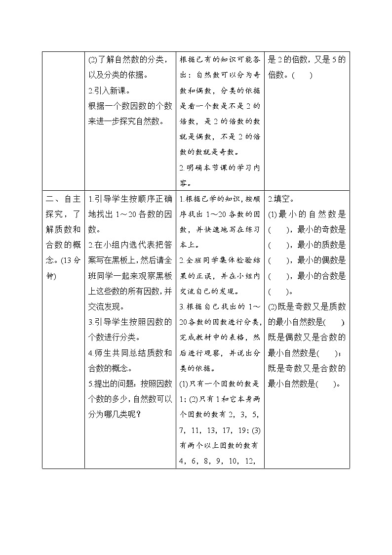 第2单元第3节《质数和合数》导学案设计第2页