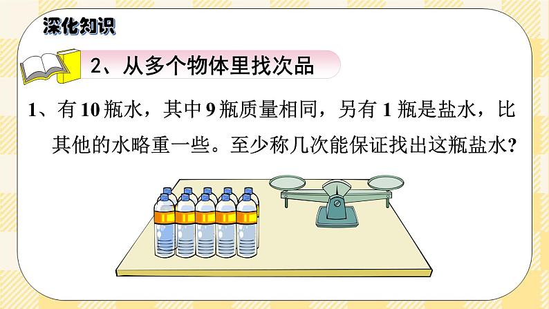 人教版小学数学五年级下册总复习2《数学广角-找次品》课件08