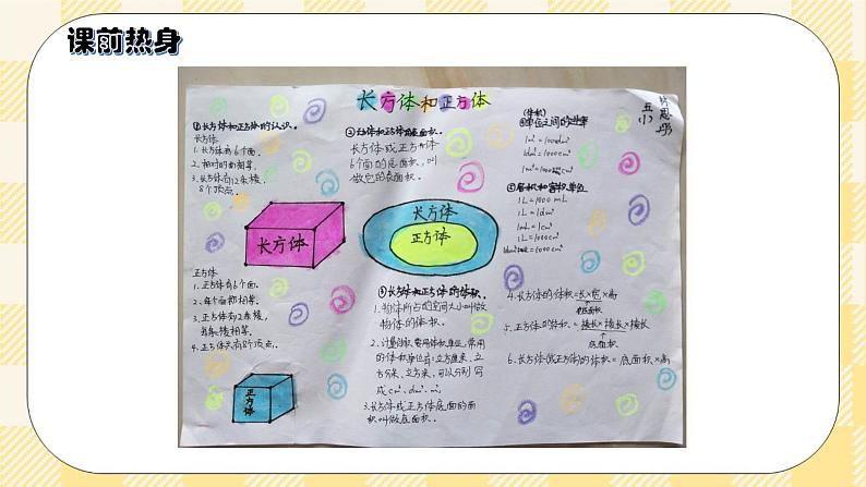 人教版小学数学五年级下册总复习8《图形与几何-长方体和正方体》课件第2页