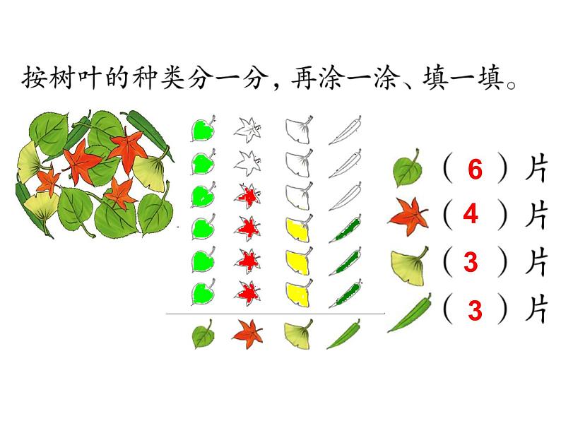 人教版数学一年级下册-03分类与整理-课件05第5页