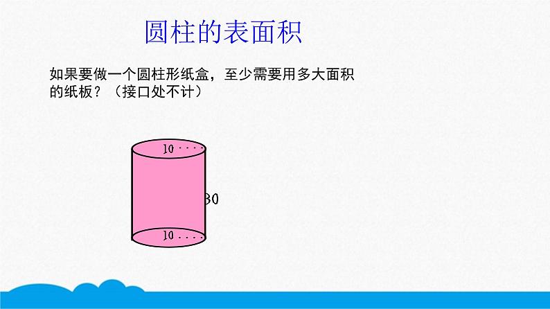 小数人教版 -六下-圆柱的表面积 (3) 课件（14张PPT）第1页