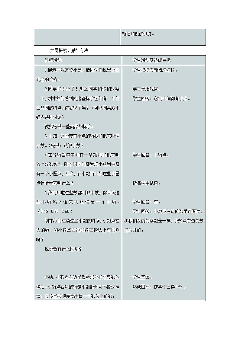 人教版数学三年级下册-07小数的初步认识-01认识小数-教案09第2页