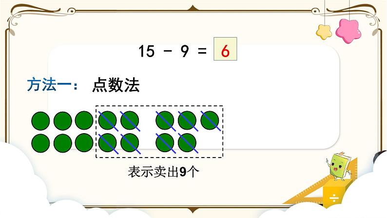 人教版一年级上册第二单元 ：第1课时  十几减9课件PPT第6页