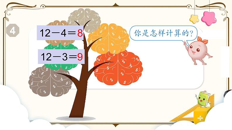 人教版一年级上册第二单元 ：第4课时  十几减5、4、3、2课件PPT第4页