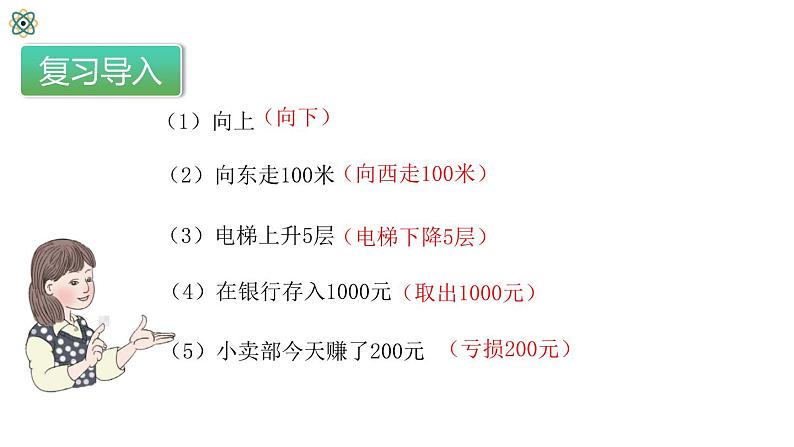 人教版数学六年级下册1.1.1《负数的认识》PPT课件第4页