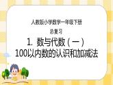 人教版小学数学一年级下册总复习1《数与代数（一）100以内数的认识和加减法》课件