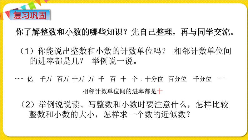 苏教版六年级下册第七单元总复习数与代数——第1课时  数的认识（1)    整数、小数的认识课件PPT03