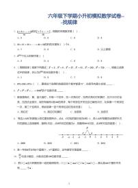 2022年六年级下学期小升初模拟数学试卷---找规律（带答案）