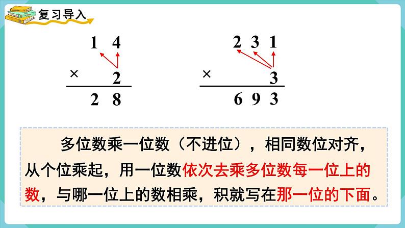 人教版数学三年级下册第四单元：第3课时  笔算乘法（不进位）课件PPT02