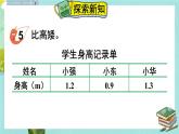 西师大版三下数学PPT课件 5.1《小数的初步认识》 第3课时 小数的大小比较